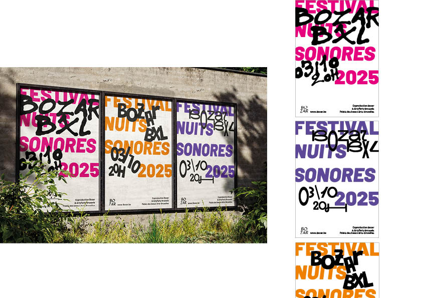 Affiches pour les Nuits Sonores